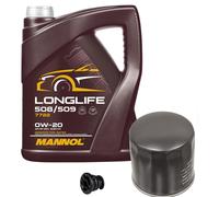 FEBI BILSTEIN Controllo Set 5L MANNOL 0W-20 per Audi A4 Avant 1.4 TFSI