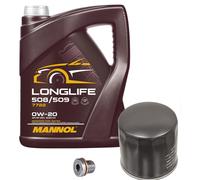 FEBI BILSTEIN Controllo Set 5L MANNOL 0W-20 Per VW Golf VII 1.5 TSI