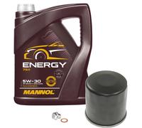 Febi BILSTEIN Controllo Set 5L MANNOL 5W-30 per Chevrolet Matiz 0.8 1.0 LPG