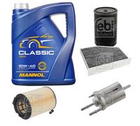 FEBI BILSTEIN Controllo set 5L MANNOL Classic 10W-40 per Audi A3 Sportback