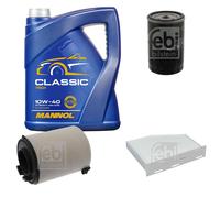 FEBI BILSTEIN Controllo Set 5L MANNOL Classic 10W-40 Per Audi A3 Sportback