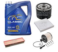 FEBI BILSTEIN Controllo set 5L MANNOL Classic 10W-40 per Dacia Logan MCV II