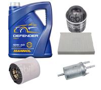 FEBI BILSTEIN Controllo Set 5L MANNOL Defender 10W-40 Per Audi A1 8X1 8XK
