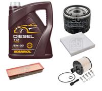 FEBI BILSTEIN Controllo set 5L MANNOL Diesel TDI 5W-30 per Dacia Logan MCV
