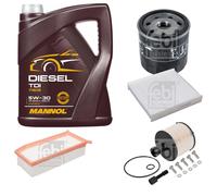 FEBI BILSTEIN Controllo Set 5L MANNOL Diesel TDI 5W-30 Per Dacia Logan MCV