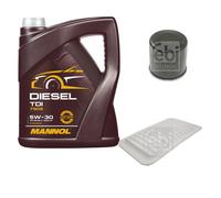 FEBI BILSTEIN Controllo Set 5L MANNOL Diesel TDI 5W-30 Per Opel Agila (B)