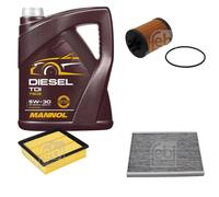 FEBI BILSTEIN Controllo Set 5L MANNOL Diesel TDI 5W-30 Per Opel Corsa D S07