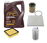 FEBI BILSTEIN Controllo set 5L MANNOL Diesel TDI 5W-30 per Opel Corsa D S07