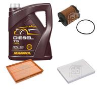 FEBI BILSTEIN Controllo Set 5L MANNOL Diesel TDI 5W-30 Per Opel Zafira A