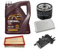 FEBI BILSTEIN Controllo Set 5L MANNOL Diesel TDI 5W-30 Per Renault Megane II