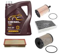 FEBI BILSTEIN Controllo set 5L MANNOL Diesel TDI 5W-30 per VW Golf VI 5K1