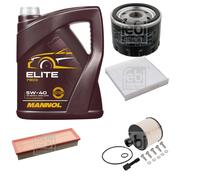 FEBI BILSTEIN Controllo set 5L MANNOL Elite 5W-40 per Dacia Logan MCV II