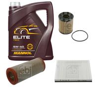 FEBI BILSTEIN Controllo Set 5L MANNOL Elite 5W-40 Per Fiat Idea 350 1.9 JTD