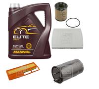FEBI BILSTEIN Controllo Set 5L MANNOL Elite 5W-40 Per Fiat Panda 169 1.3 D