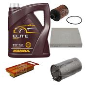 FEBI BILSTEIN Controllo set 5L MANNOL Elite 5W-40 per Fiat Panda 169 1.3 D