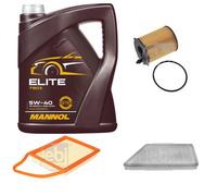 FEBI BILSTEIN Controllo Set 5L MANNOL Elite 5W-40 Per Peugeot 206+ T3E 1.4