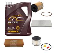 FEBI BILSTEIN Controllo Set 5L MANNOL Elite 5W-40 Per Peugeot 807 E 2.0 HDi