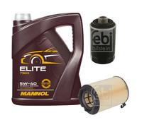 FEBI BILSTEIN Controllo Set 5L MANNOL ELITE 5W-40 Per SEAT ALTEA XL 5P5 5P8