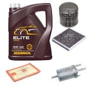 FEBI BILSTEIN Controllo Set 5L MANNOL Elite 5W-40 Per VW Polo 6R 6C 1.2 TSI