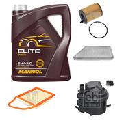 Febi BILSTEIN Controllo Set 5L mannol Elite Di 5W-40 per Peugeot 206+T3E
