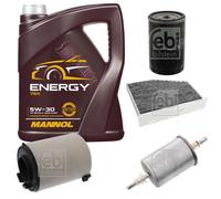 Febi BILSTEIN Controllo Set 5L mannol Energia 5W-30 per Audi A3 Sportback 8PA