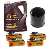 FEBI BILSTEIN Controllo Set 5L MANNOL Energy 5W-30 Candele per KIA Rio