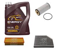 FEBI BILSTEIN Controllo Set 5L MANNOL Energy 5W-30 Per Audi A4 Avant 8K5 B8