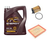FEBI BILSTEIN Controllo Set 5L MANNOL Energy 5W-30 Per Ford Mondeo V Turnier