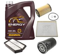 FEBI BILSTEIN Controllo Set 5L MANNOL Energy 5W-30 per Hyundai IX35 1.7 CRDi
