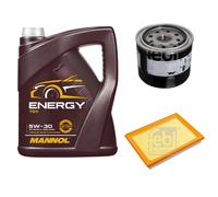 FEBI BILSTEIN Controllo Set 5L MANNOL Energy 5W-30 per Nissan Juke 1.6 DiG-T