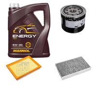 FEBI BILSTEIN Controllo Set 5L MANNOL Energy 5W-30 per Nissan Juke 1.6 DiG-T