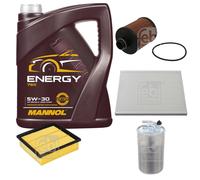FEBI BILSTEIN Controllo Set 5L MANNOL Energy 5W-30 per Opel Corsa D 1.3 CDTi