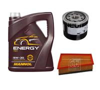 FEBI BILSTEIN Controllo Set 5L MANNOL Energy 5W-30 per Renault Fluence 2.0
