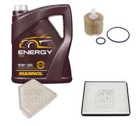 FEBI BILSTEIN Controllo Set 5L MANNOL Energy 5W-30 per Toyota Auris 1.4 D-4D