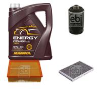 Febi BILSTEIN Controllo Set 5L mannol Energy Combi Ll 5W-30 per Seat Altea Exeo