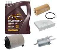 FEBI BILSTEIN Controllo Set 5L MANNOL Energy Combi LL 5W-30 Per VW EOS 1F7