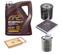 FEBI BILSTEIN Controllo Set 5L MANNOL Energy Combi LL 5W-30 Per VW Polo 6R
