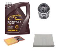 FEBI BILSTEIN Controllo set 5L MANNOL Energy Combi LL 5W-30 per VW Polo 6R_