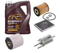 FEBI BILSTEIN Controllo set 5L MANNOL Energy Comby LL 5W-30 per VW Polo 6R_