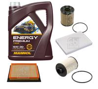 FEBI BILSTEIN Controllo Set 5L MANNOL Energy Premium 5W-30 Per Opel Astra H