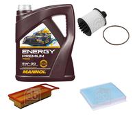 FEBI BILSTEIN Controllo Set 5L MANNOL Energy Premium 5W-30 Per Opel Combo