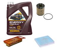 FEBI BILSTEIN Controllo Set 5L MANNOL Energy Premium 5W-30 Per Opel Combo
