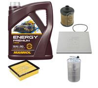 FEBI BILSTEIN Controllo set 5L MANNOL Energy Premium 5W-30 per Opel Corsa D