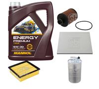 FEBI BILSTEIN Controllo set 5L MANNOL Energy Premium 5W-30 per Opel Corsa D