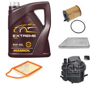 FEBI BILSTEIN Controllo Set 5L MANNOL Extreme 5W-40 Per Peugeot 206+ T3E 1.4