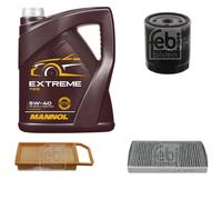 FEBI BILSTEIN Controllo set 5L MANNOL Extreme 5W-40 per Peugeot 407 SW 6E_