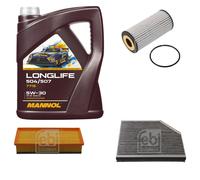 FEBI BILSTEIN Controllo Set 5L MANNOL LONGLIFE 504/507 5W-30 Per Audi A4