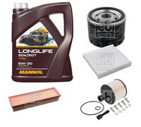 FEBI BILSTEIN Controllo set 5L MANNOL Longlife 504/507 5W-30 per Dacia Logan