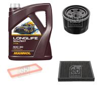 FEBI BILSTEIN Controllo Set 5L MANNOL LONGLIFE 504/507 5W-30 Per Smart Fortwo