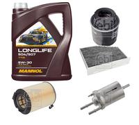 FEBI BILSTEIN Controllo Set 5L MANNOL LONGLIFE 504/507 5W-30 Per VW Golf V